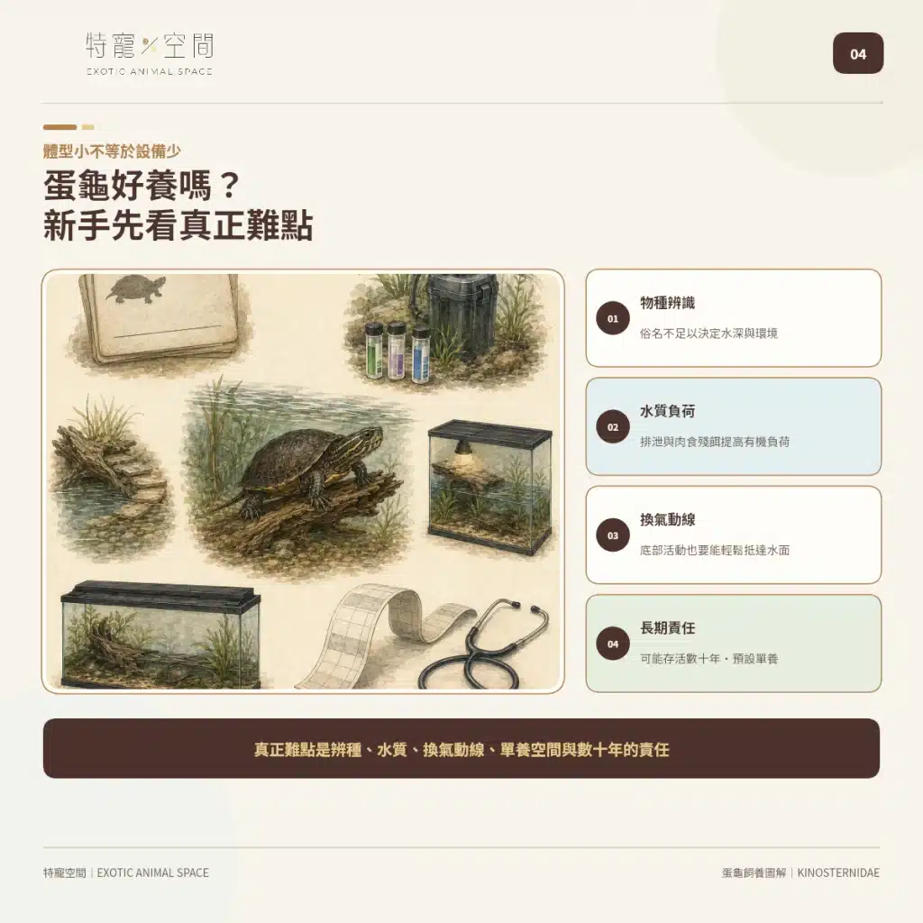 「蛋龜」不是一種龜!成體從10到25公分都有,水深、混養方式差很大 04 EGG TURTLE BEGINNER CHALLENGES