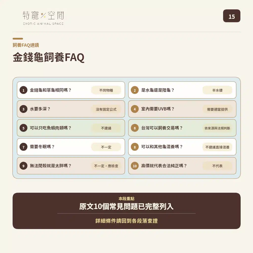 GOLDEN COIN TURTLE 15 CARE FAQ