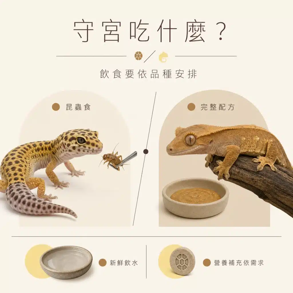 守宮飼養入門:2分鐘帶你認識常見品種、環境與餵食差異,新手必看! 05 GECKO DIET BY SPECIES