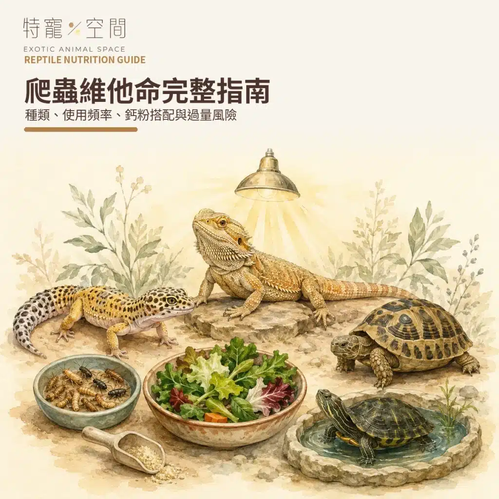 爬蟲維他命怎麼選?種類、使用頻率、鈣粉搭配與過量風險完整指南 爬蟲維他命怎麼選?種類、使用頻率、鈣粉搭配與過量風險完整指南