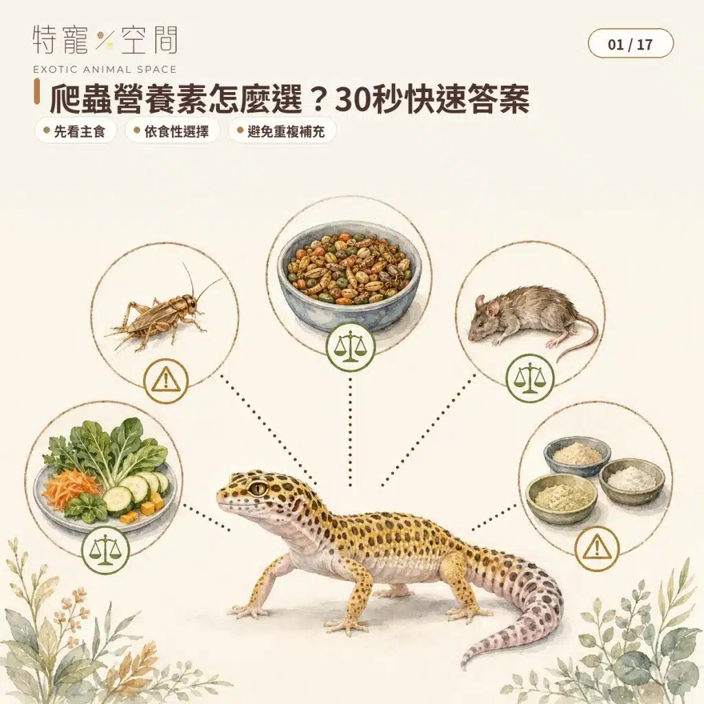 爬蟲營養素是什麼?食蟲、肉食性爬蟲的全方位營養補充指南 爬蟲營養素怎麼選