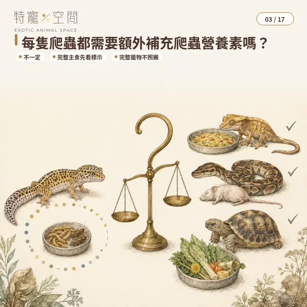 爬蟲營養素是什麼?食蟲、肉食性爬蟲的全方位營養補充指南 03 DOES EVERY REPTILE NEED NUTRIENTS