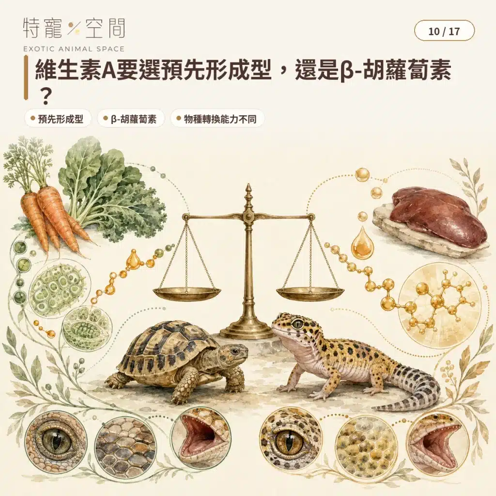 爬蟲維他命怎麼選?種類、使用頻率、鈣粉搭配與過量風險完整指南 10 VITAMIN A SOURCES