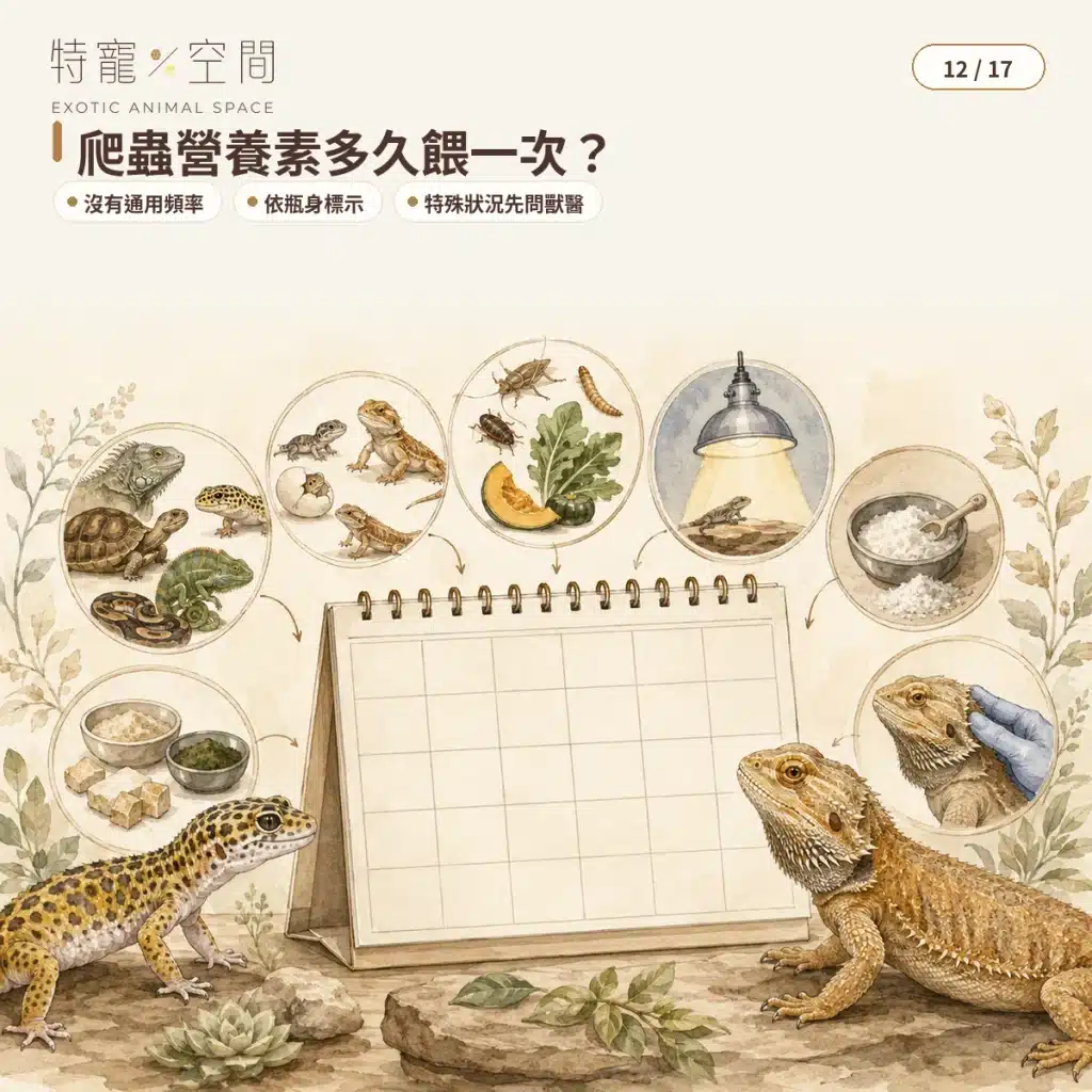爬蟲營養素是什麼?食蟲、肉食性爬蟲的全方位營養補充指南 12 REPTILE NUTRIENTS FREQUENCY