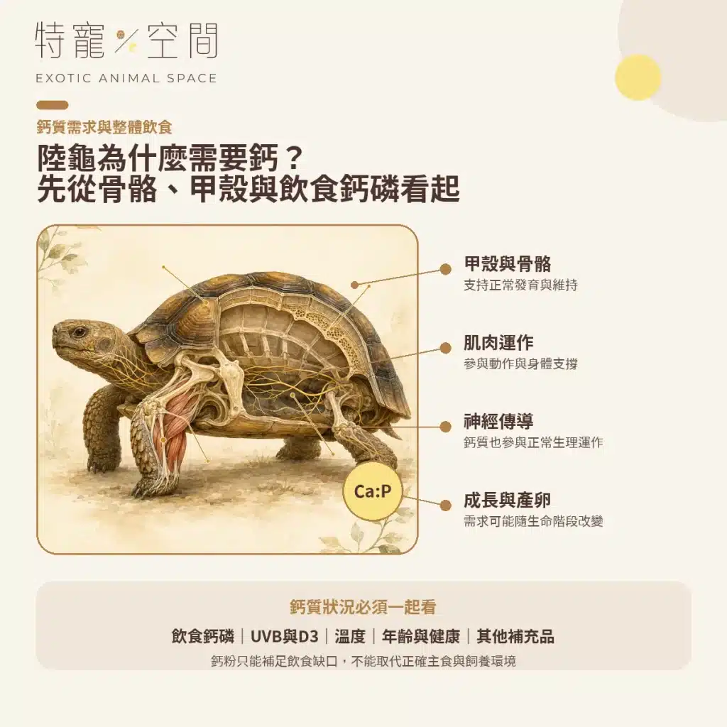 【陸龜鈣粉】怎麼選?從飲食、UVB到餵食頻率一次看懂 02 TORTOISE CALCIUM BENEFITS DIET CIS V3