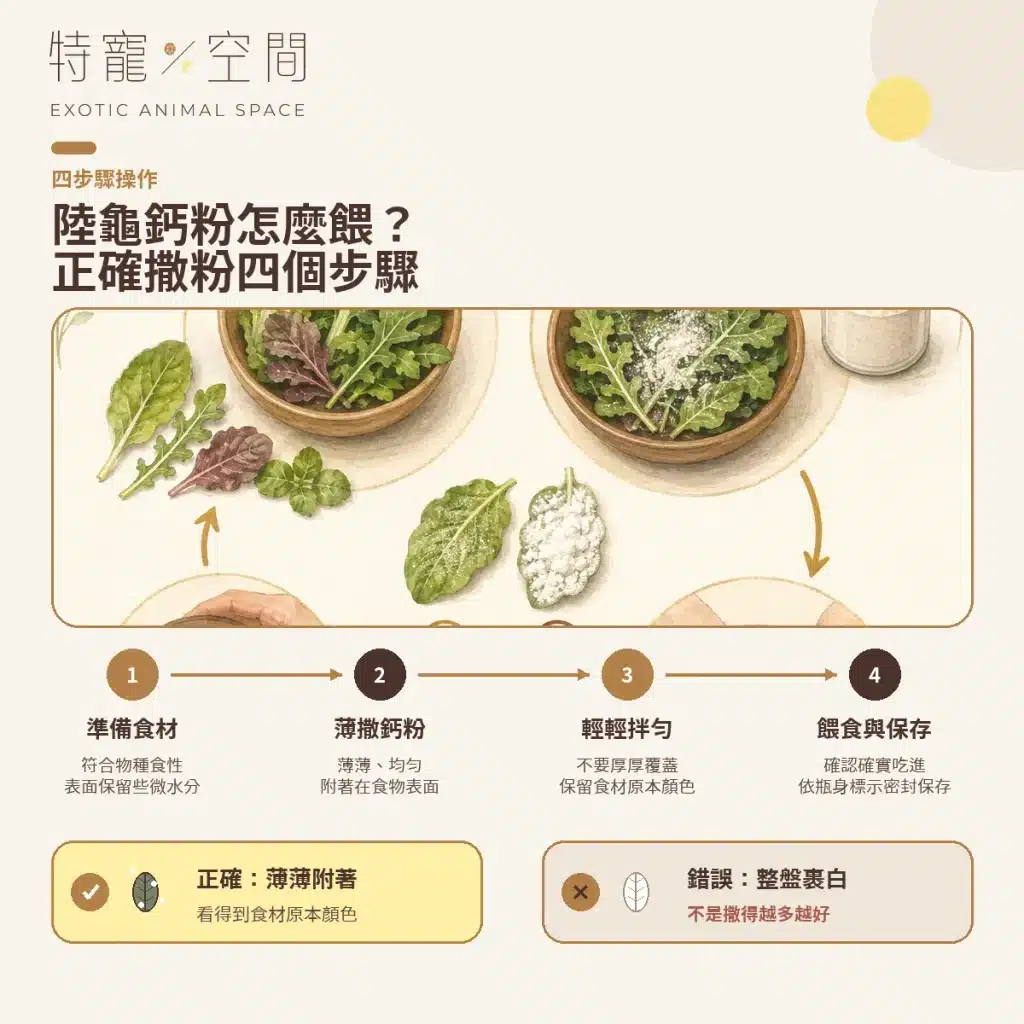 【陸龜鈣粉】怎麼選?從飲食、UVB到餵食頻率一次看懂 06 TORTOISE CALCIUM HOW TO FEED CIS V3