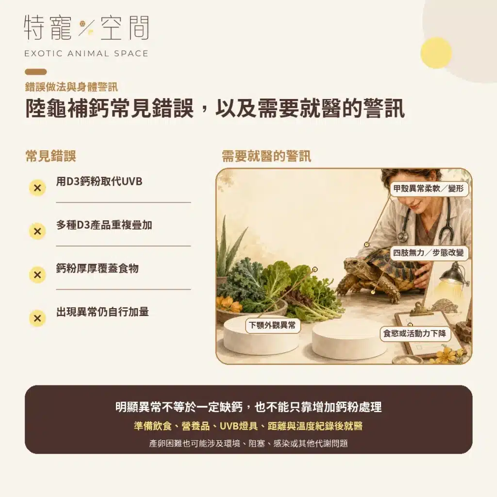 【陸龜鈣粉】怎麼選?從飲食、UVB到餵食頻率一次看懂 07 TORTOISE CALCIUM COMMON MISTAKES WARNING CIS V3