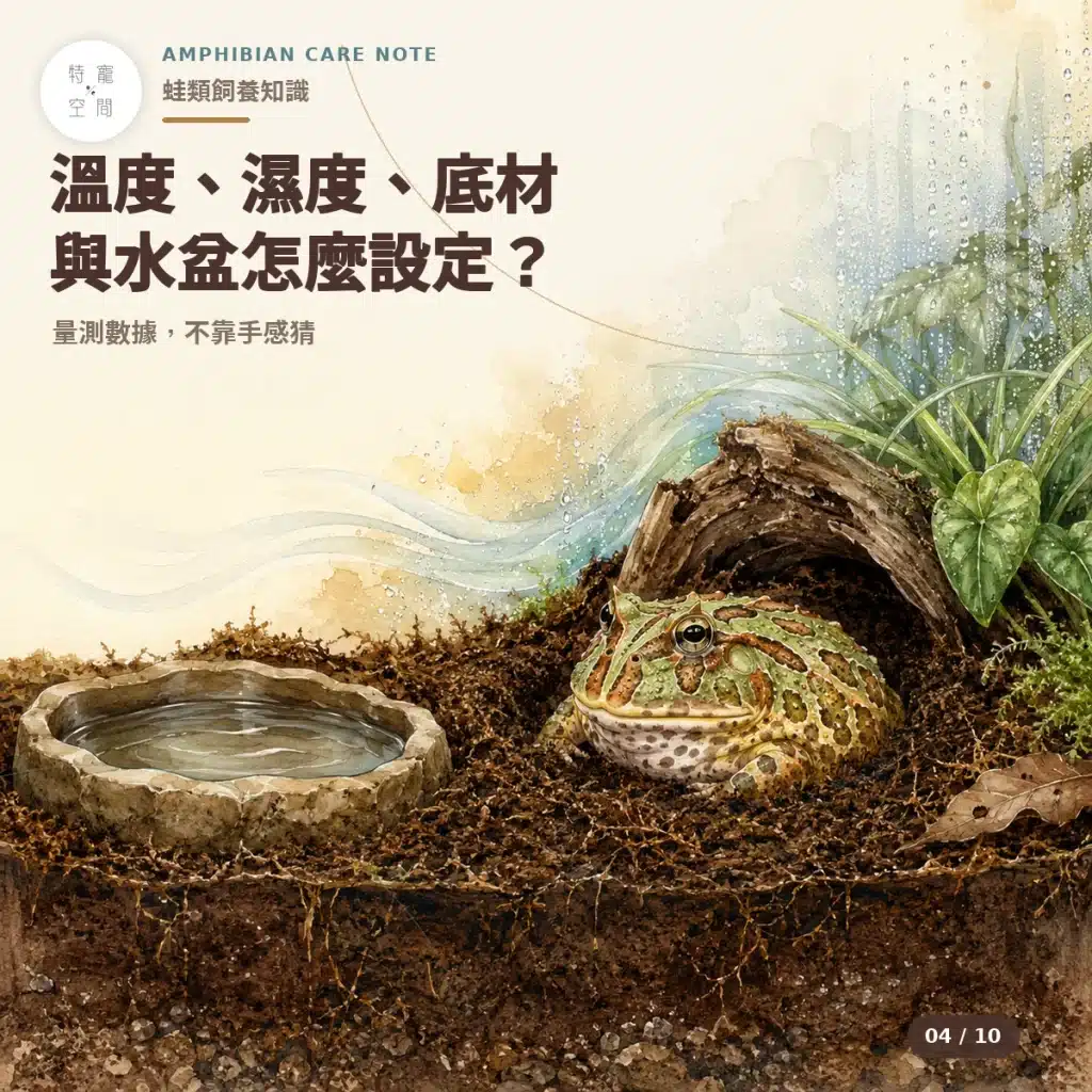 04 角蛙環境設定 溫度濕度底材水盆