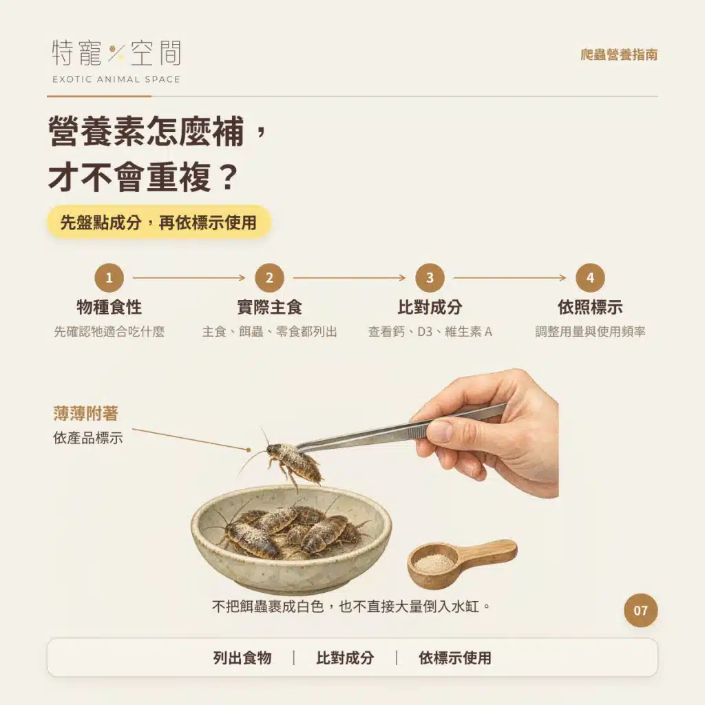 爬蟲為什麼要吃營養素? 07 營養素怎麼補,才不會重複