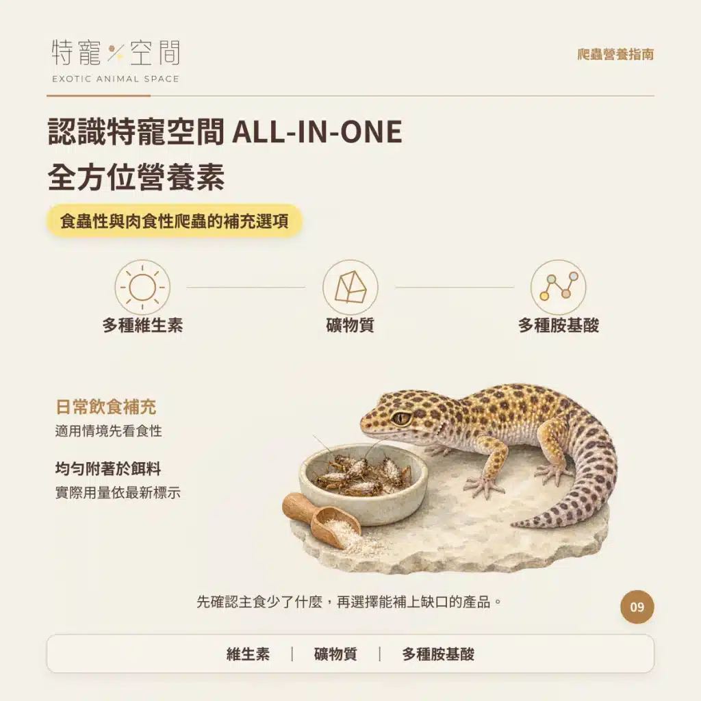爬蟲為什麼要吃營養素? 09 認識特寵空間 ALL IN ONE 全方位營養素
